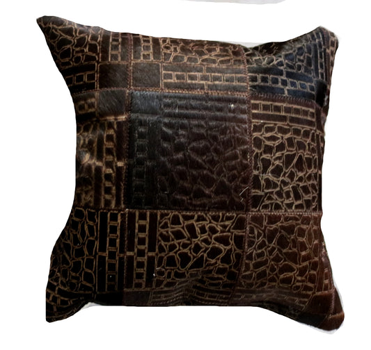 300810  Coussin Peau de Vache Cowhide Pillow  Collection Quebecuir Premium