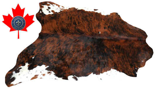 99335- Cowhide Rug Tapis Peau de Vache -TRICOLOR  Collection Quebecuir Premium