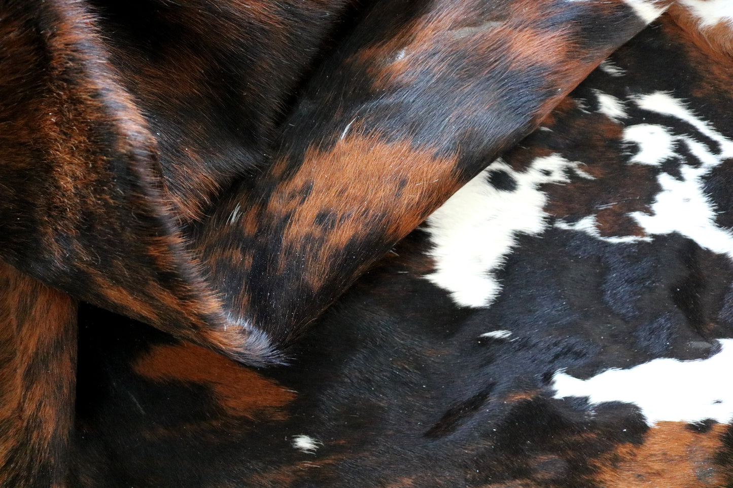 99343 - Cowhide Rug Tapis Peau de Vache -  TRICOLOR  Collection Quebecuir Premium