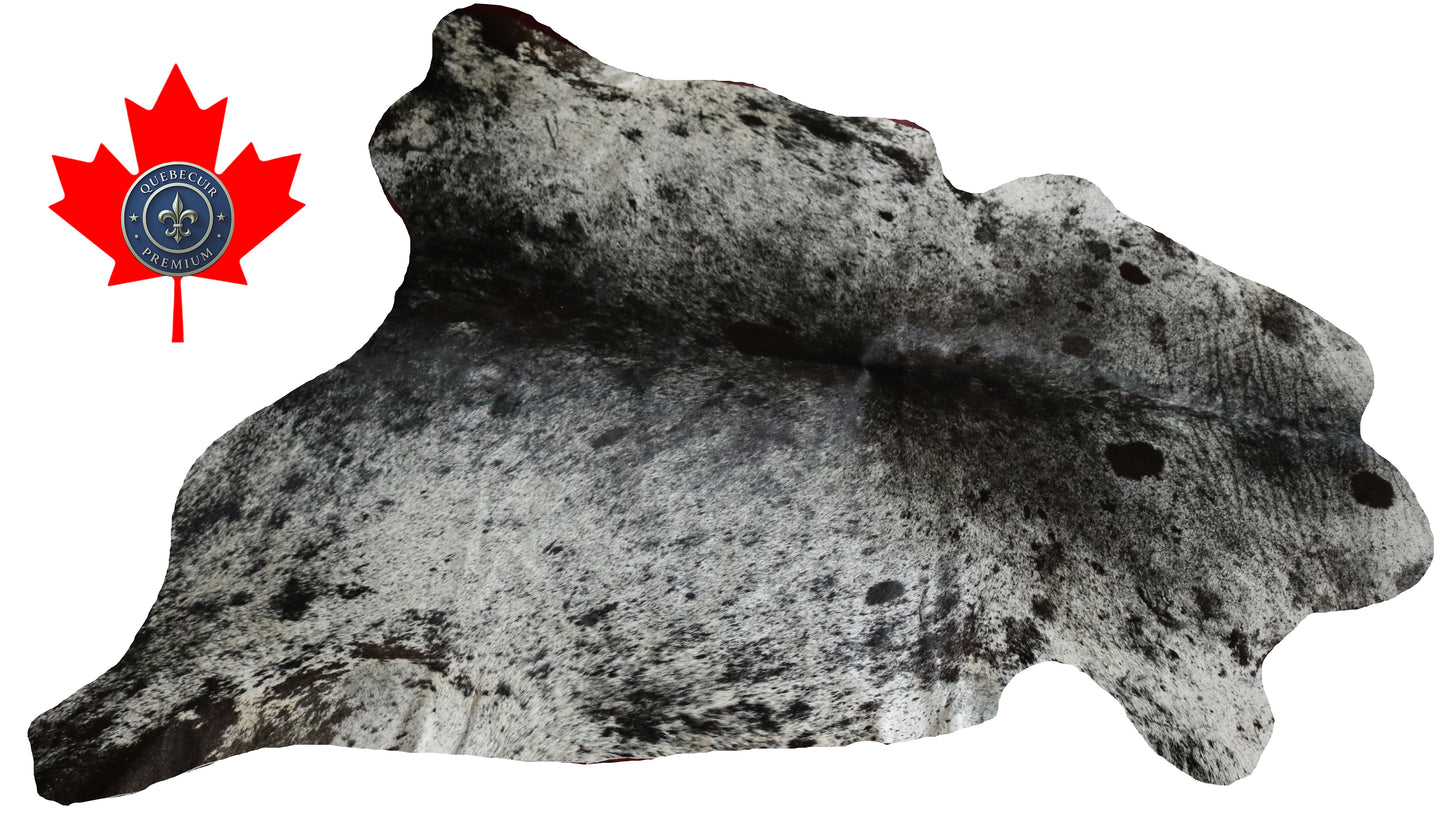 99346- Cowhide Rug Tapis Peau de Vache -TRICOLOR  Collection Quebecuir Premium