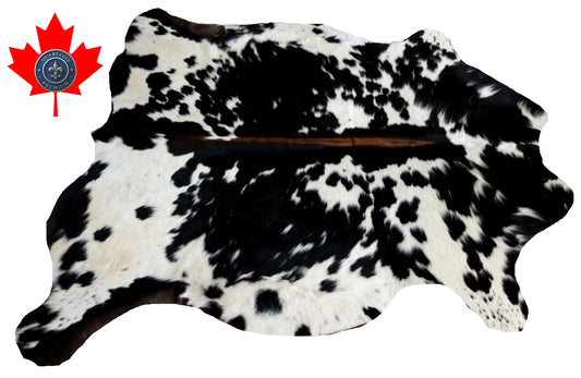 99349- Cowhide Rug Tapis Peau de Vache -TRICOLOR  Collection Quebecuir Premium