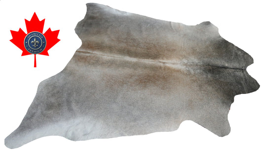 99355- Cowhide Rug Tapis Peau de Vache -GREY  & CHAROLAIS  Collection Quebecuir Premium