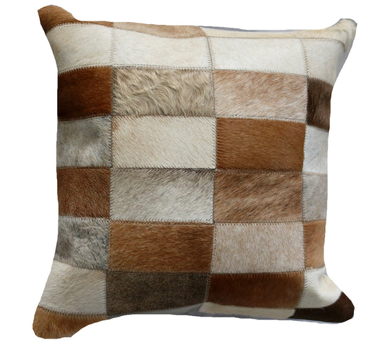 300872  Coussin Peau de Vache Cowhide Pillow Collection Quebecuir Premium