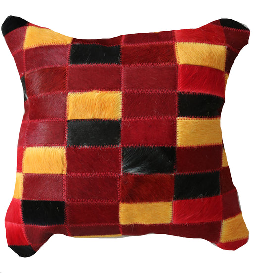 300884  Coussin Peau de Vache Cowhide Pillow Collection Quebecuir Premium