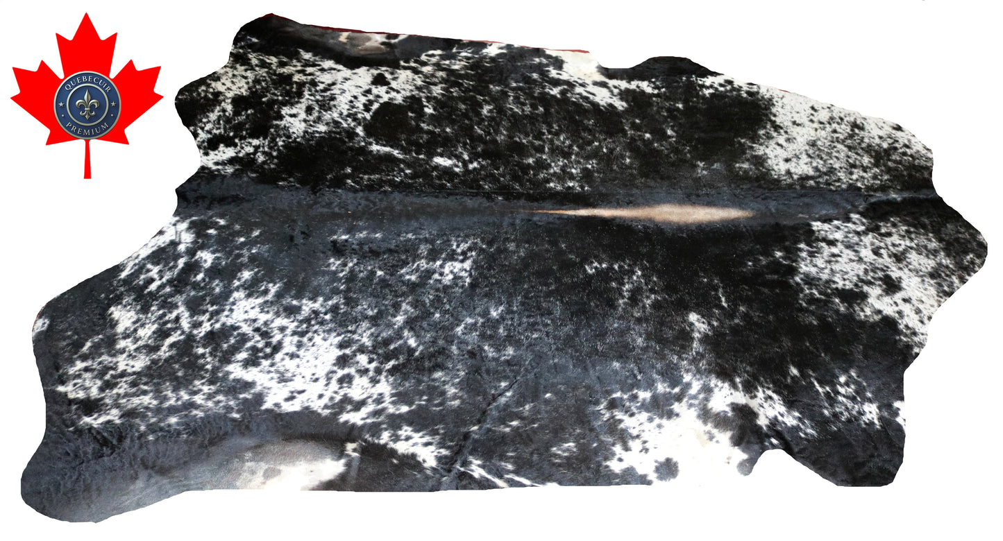 99371  Cowhide rug Collection Quebecuir Premium  TRICOLOR SUPER  BIG SIZE XXXL