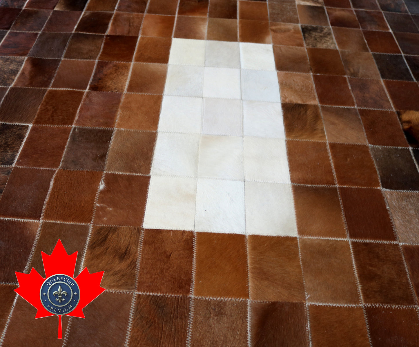 99374 Cowhide rug Patchwork   Collection Quebecuir Premium   BIG SIZE