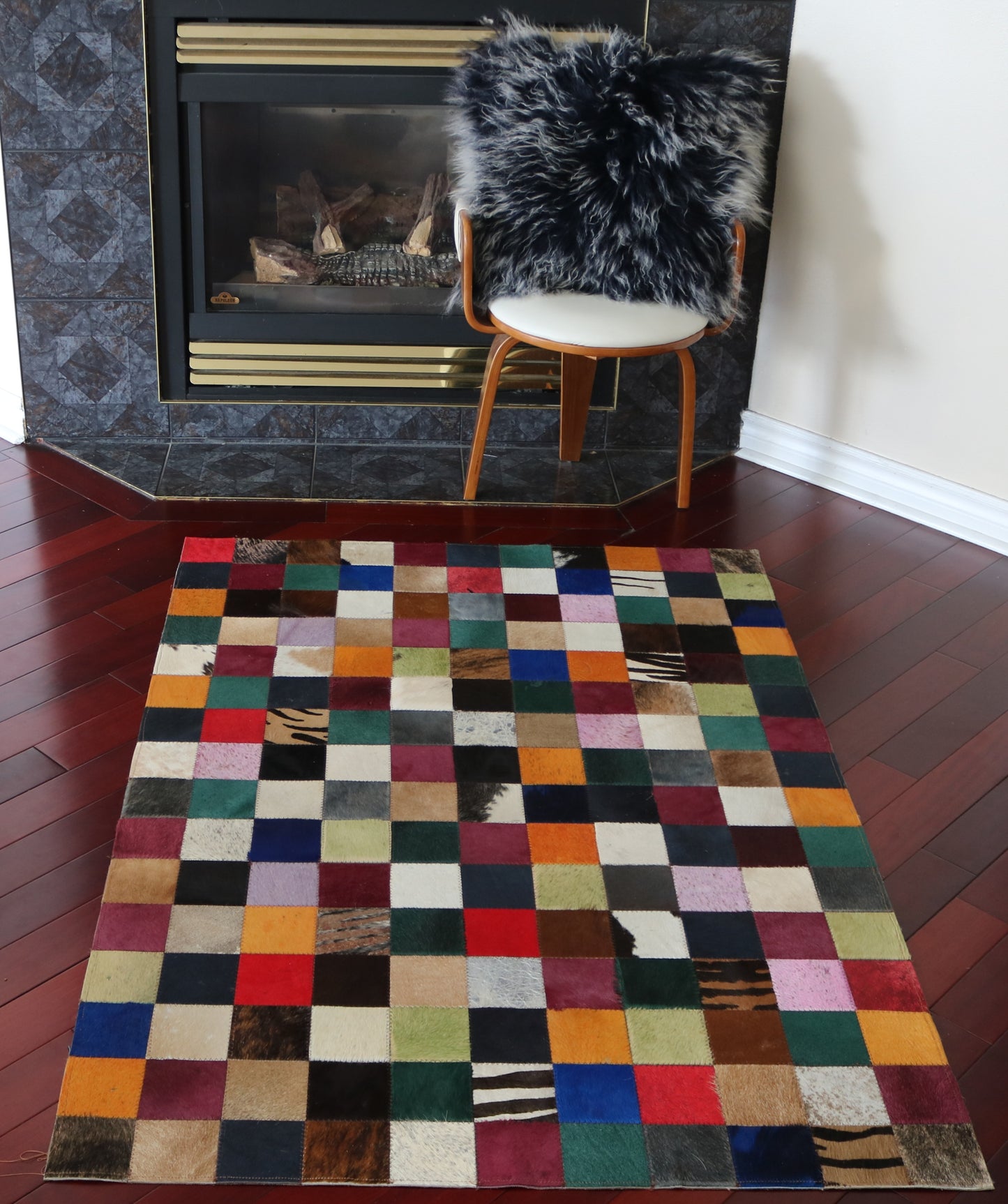 99375 Cowhide rug Patchwork   Collection Quebecuir Premium