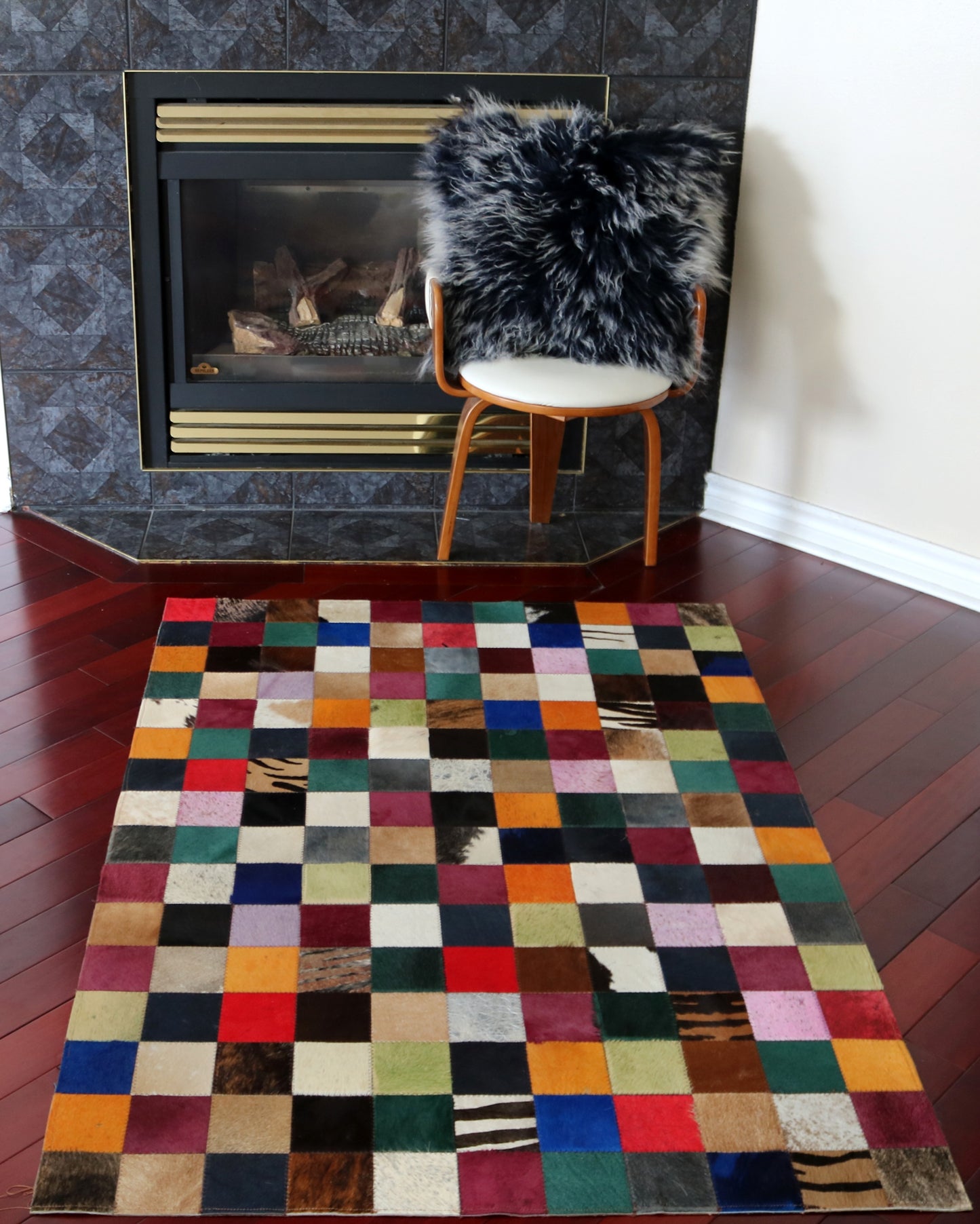 99375 Cowhide rug Patchwork   Collection Quebecuir Premium