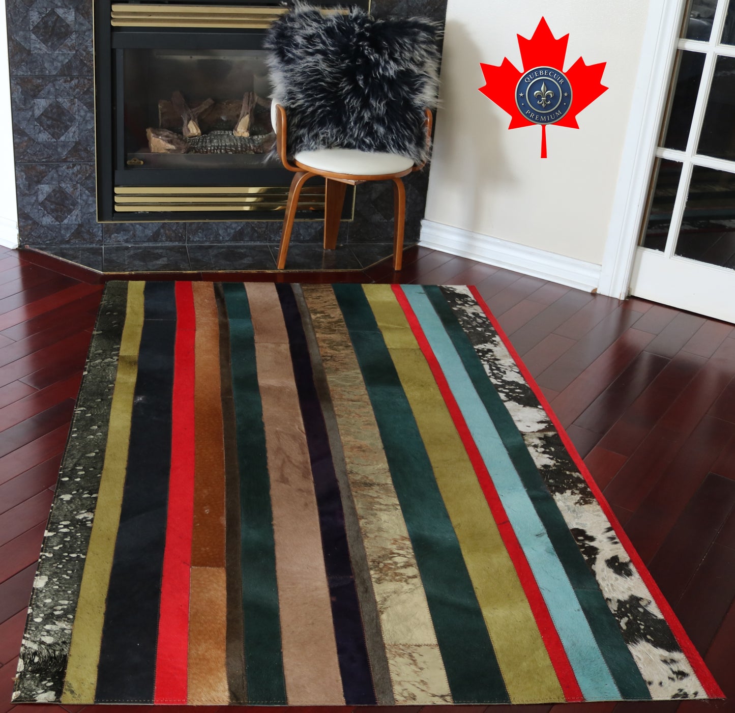 99376 Cowhide rug Patchwork   Collection Quebecuir Premium