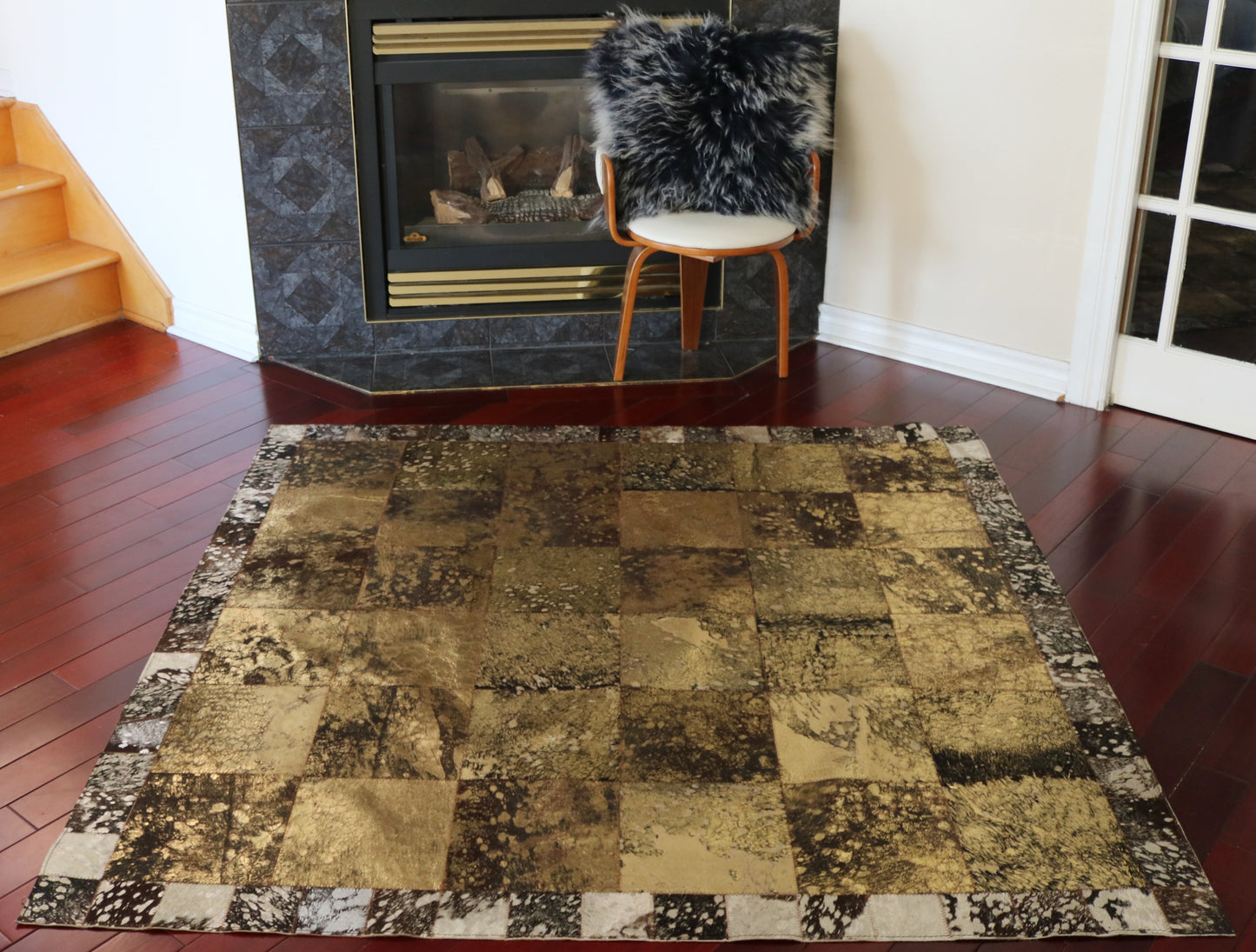 99377 Cowhide rug Patchwork   Collection Quebecuir Premium