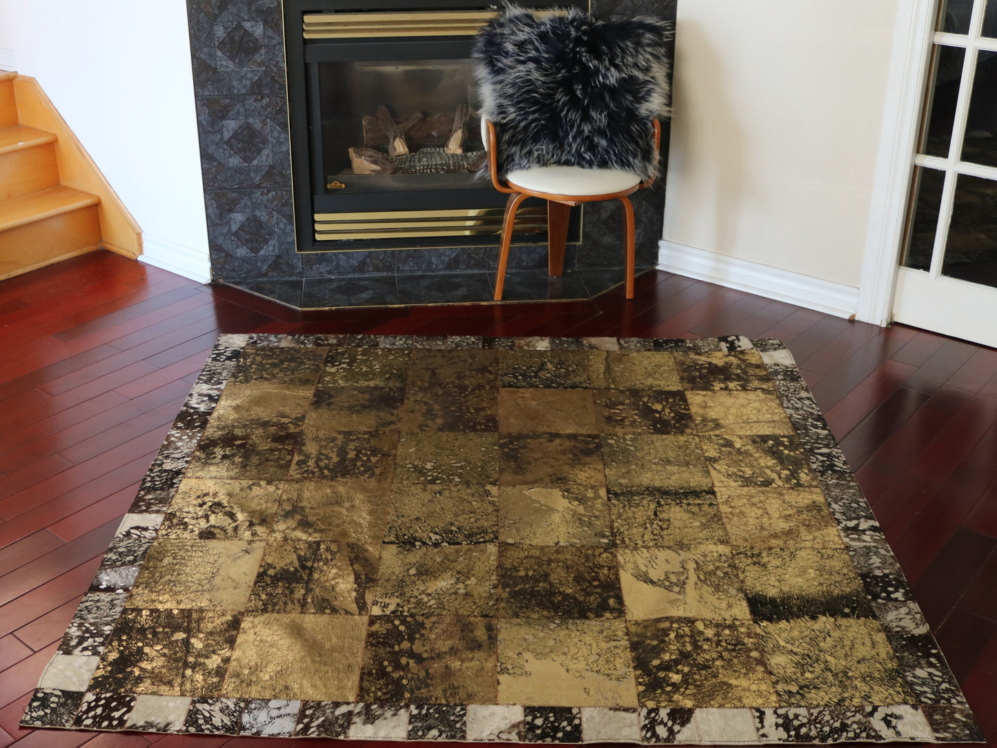 99377 Cowhide rug Patchwork   Collection Quebecuir Premium