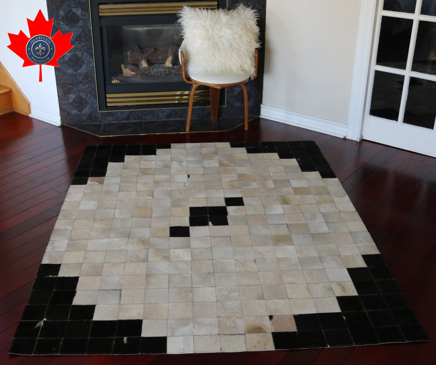 99378 Cowhide rug Patchwork   Collection Quebecuir Premium