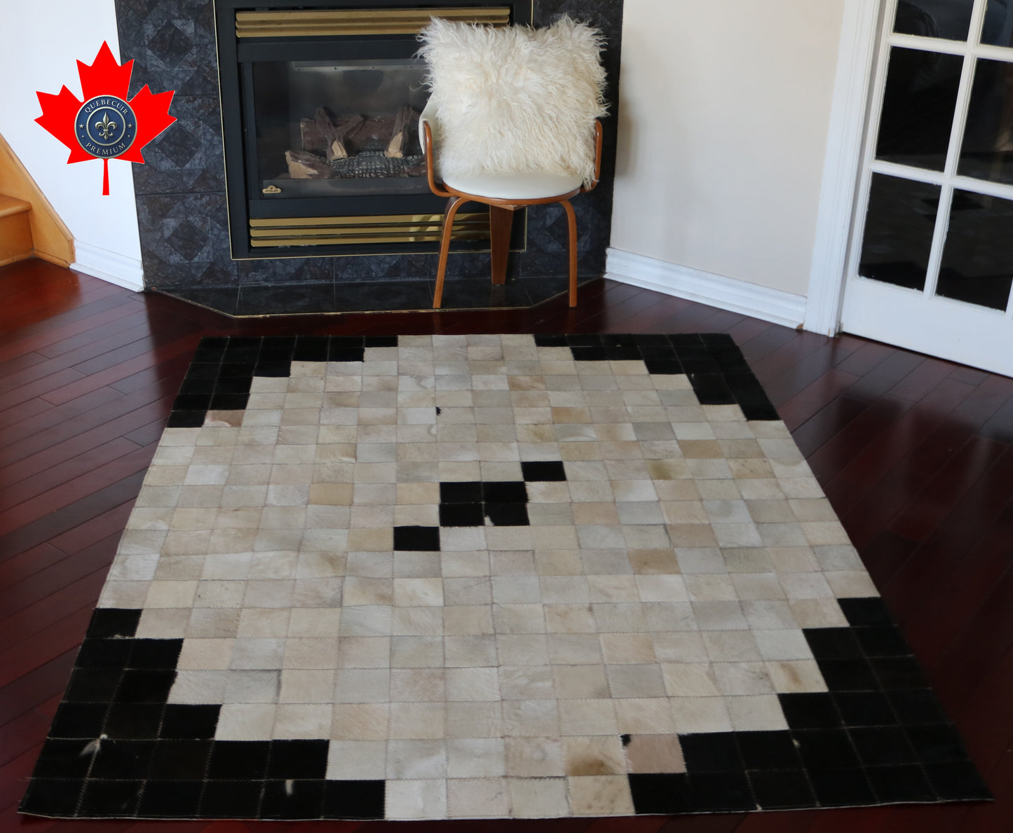 99378 Cowhide rug Patchwork   Collection Quebecuir Premium