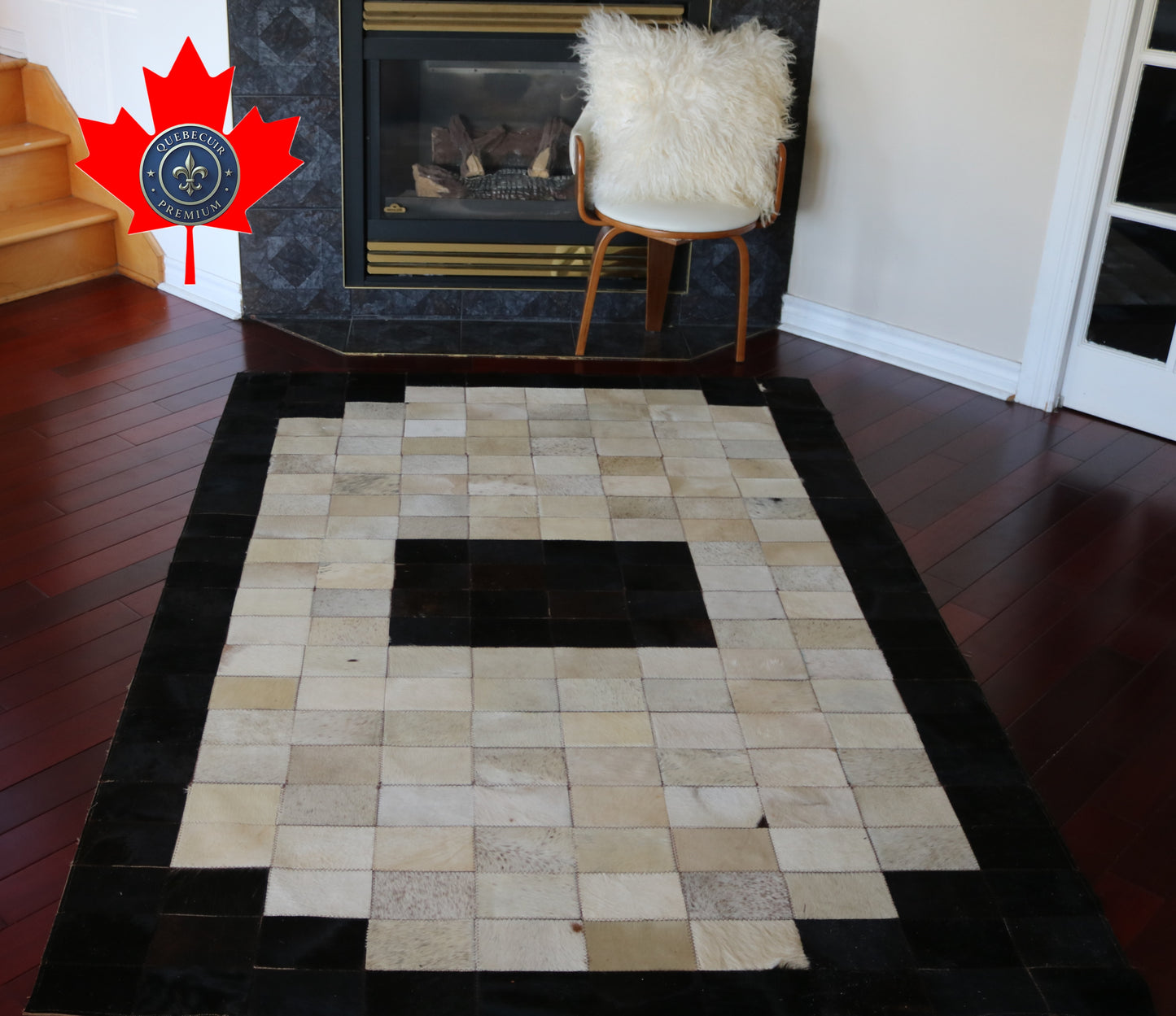 99379 Cowhide rug Patchwork   Collection Quebecuir Premium