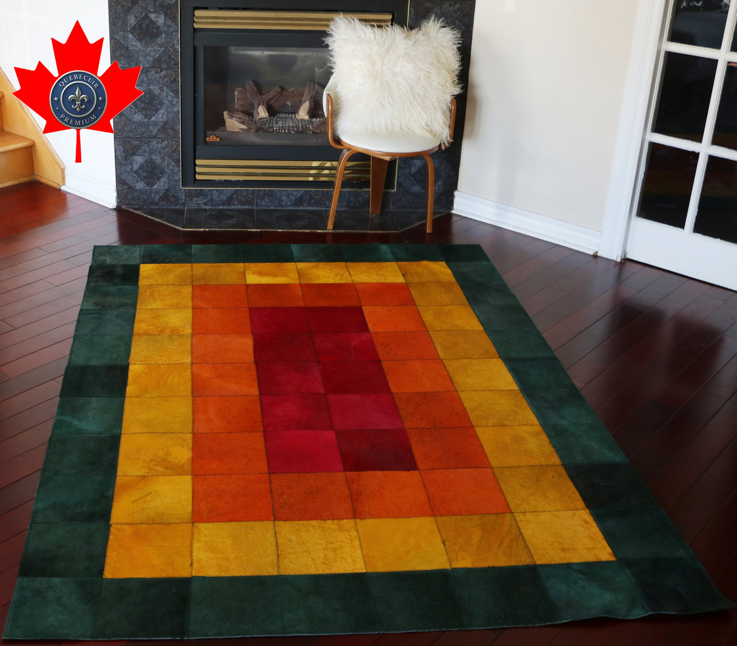 99380 Cowhide rug Patchwork   Collection Quebecuir Premium