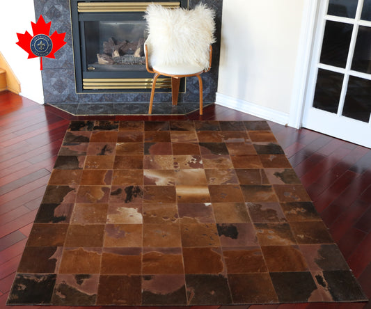 99381 Cowhide rug Patchwork   Collection Quebecuir Premium