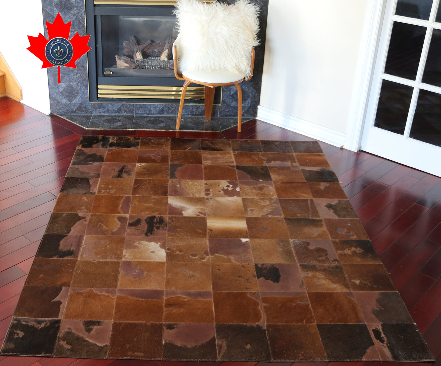 99381 Cowhide rug Patchwork   Collection Quebecuir Premium