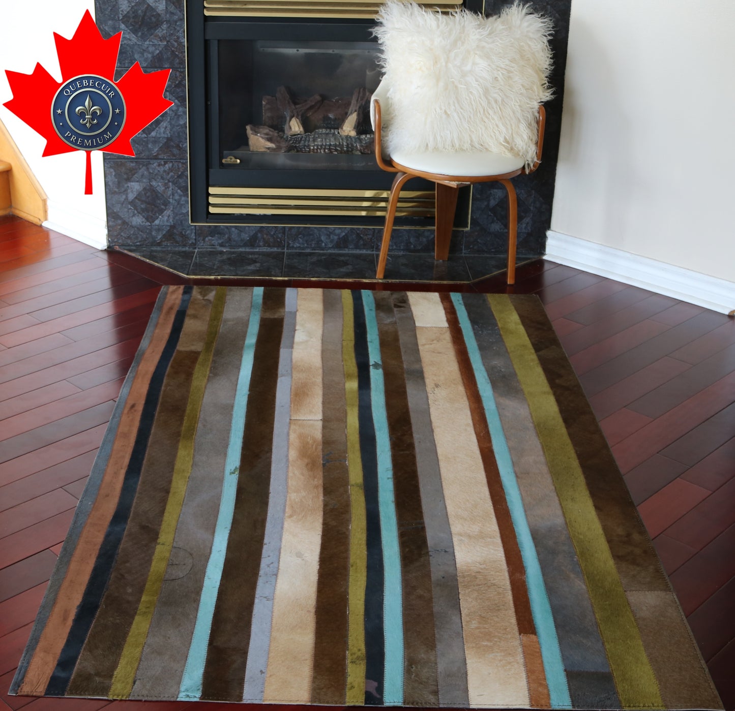 99382 Cowhide rug Patchwork   Collection Quebecuir Premium
