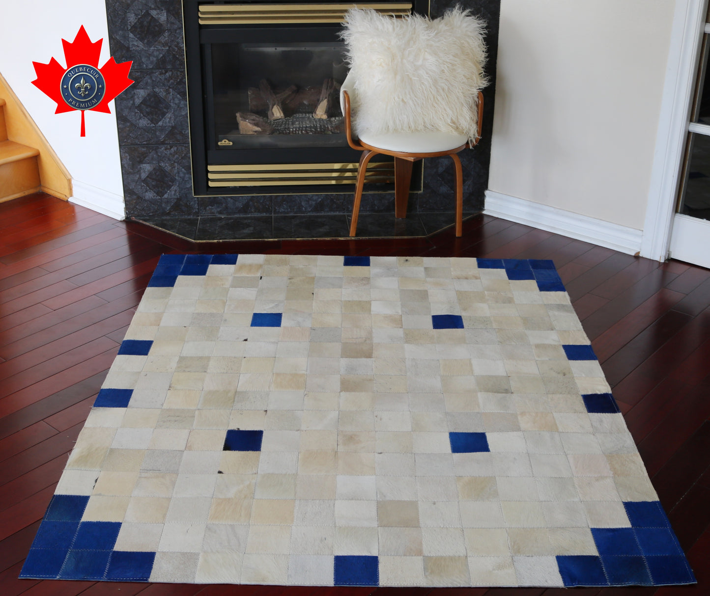99383 Cowhide rug Patchwork   Collection Quebecuir Premium