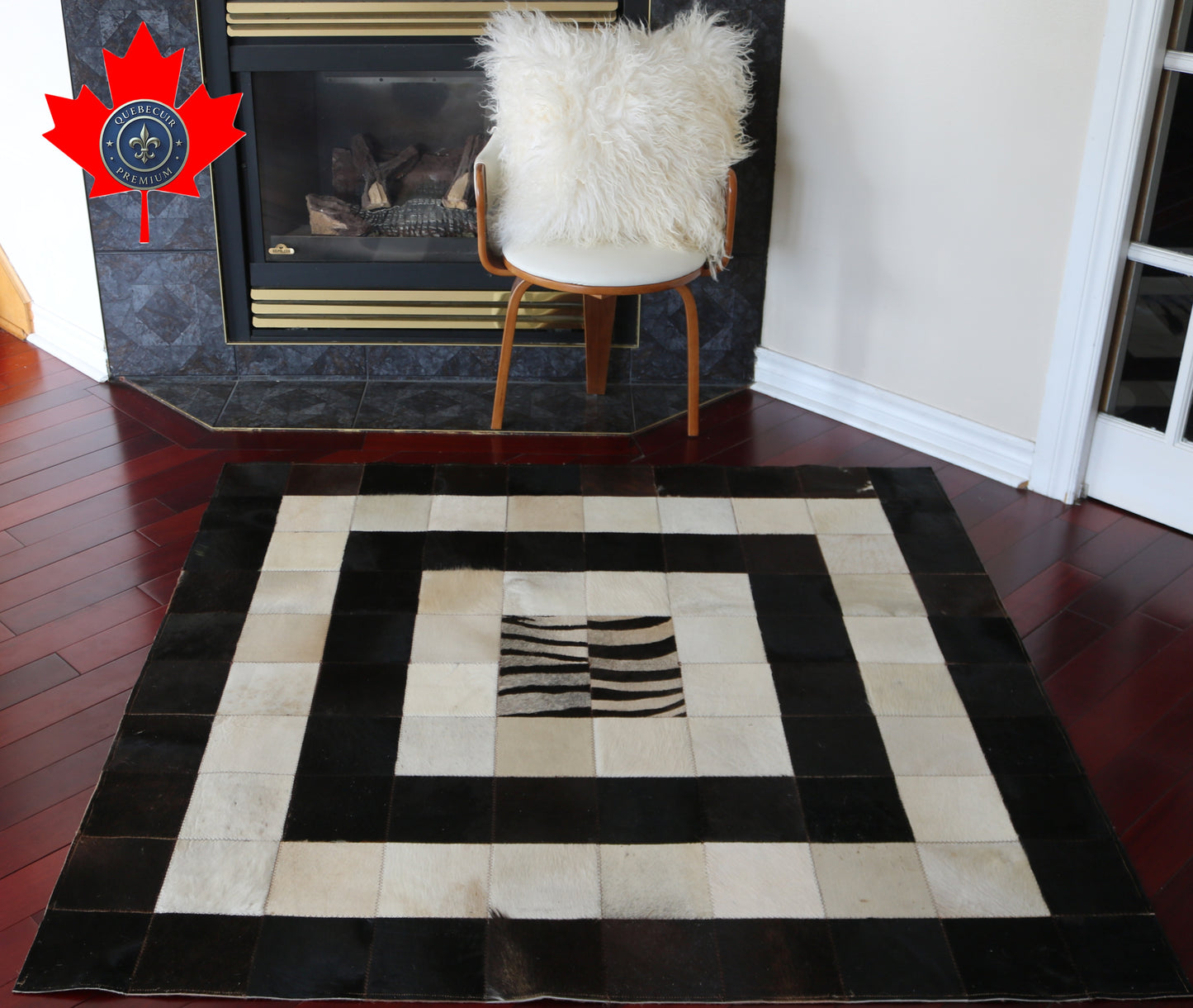 99384 Cowhide rug Patchwork   Collection Quebecuir Premium