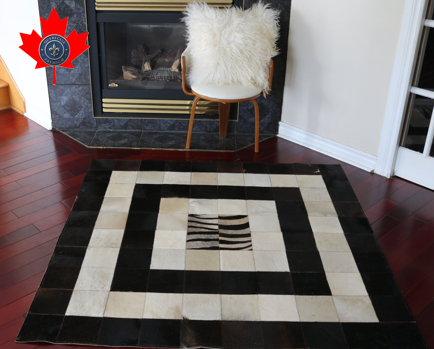 99384 Cowhide rug Patchwork   Collection Quebecuir Premium
