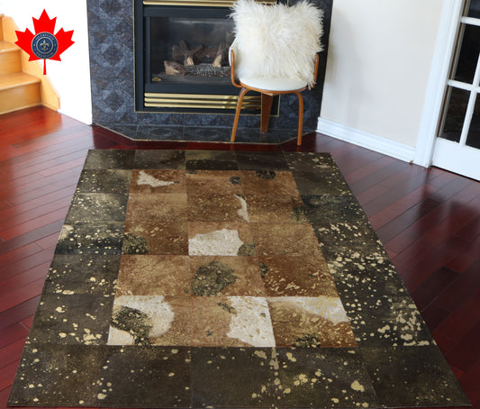 99385 Cowhide rug Patchwork   Collection Quebecuir Premium