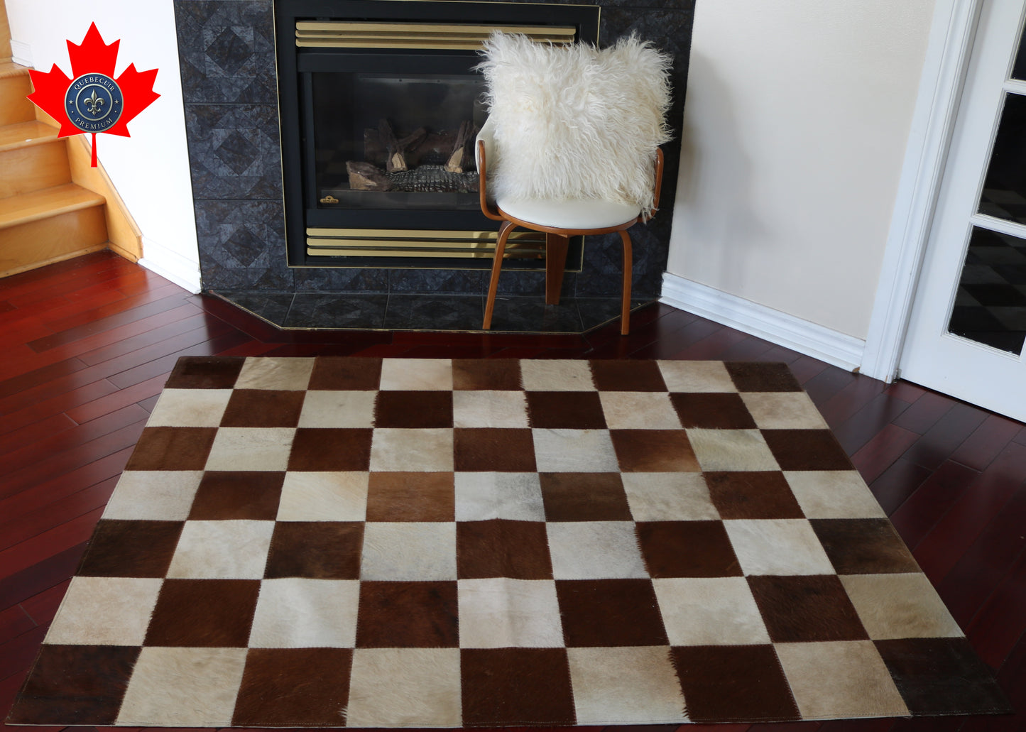 99387 Cowhide rug Patchwork   Collection Quebecuir Premium