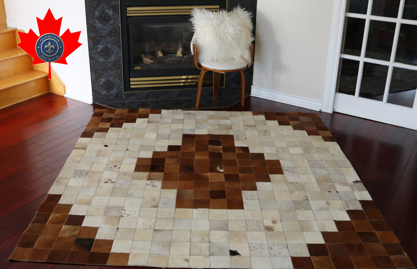 99388 Cowhide rug Patchwork   Collection Quebecuir Premium