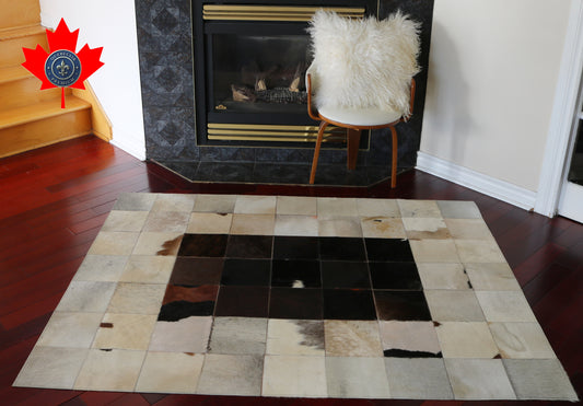 99389 Cowhide rug Patchwork   Collection Quebecuir Premium