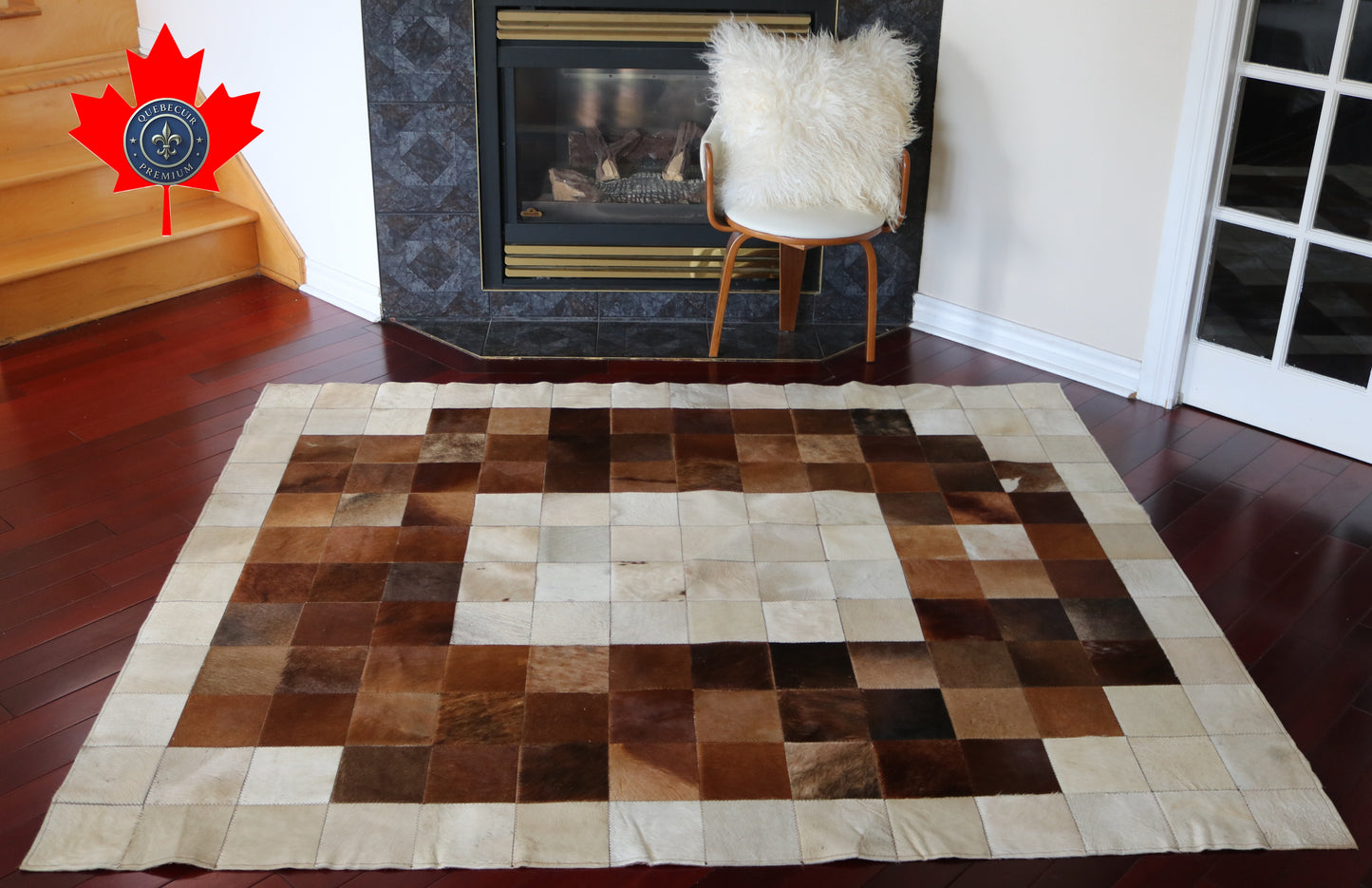 99392 Cowhide rug Patchwork   Collection Quebecuir Premium
