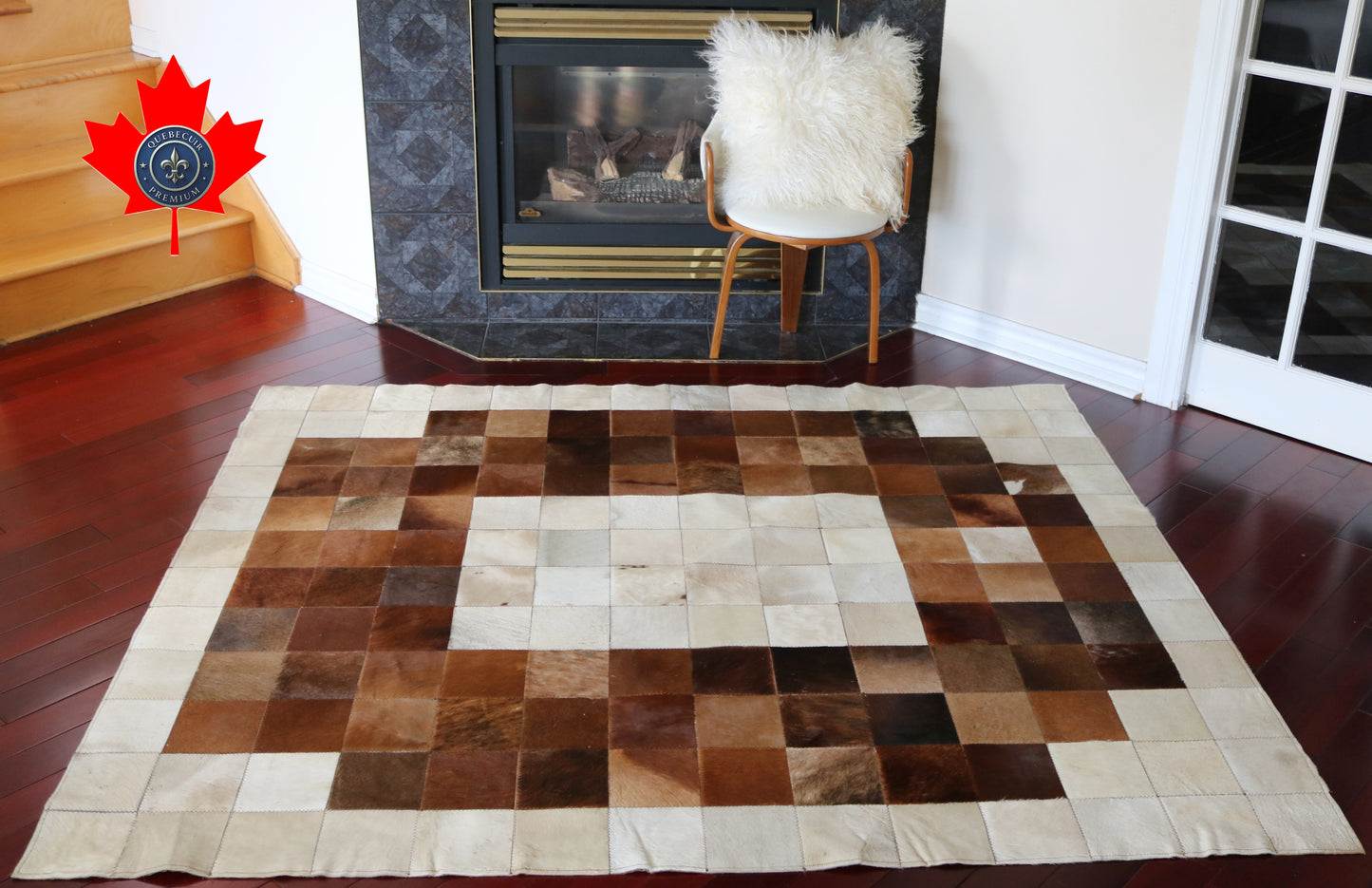 99392 Cowhide rug Patchwork   Collection Quebecuir Premium