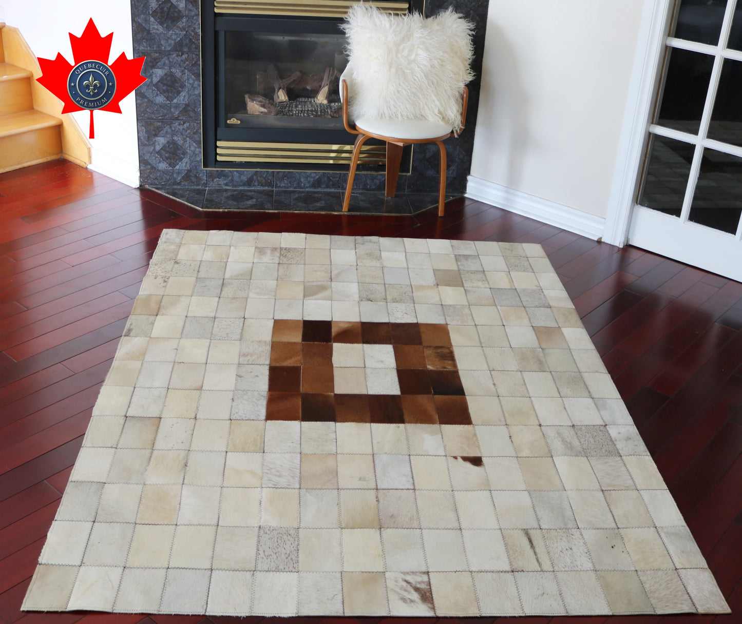 99395 Cowhide rug Patchwork   Collection Quebecuir Premium