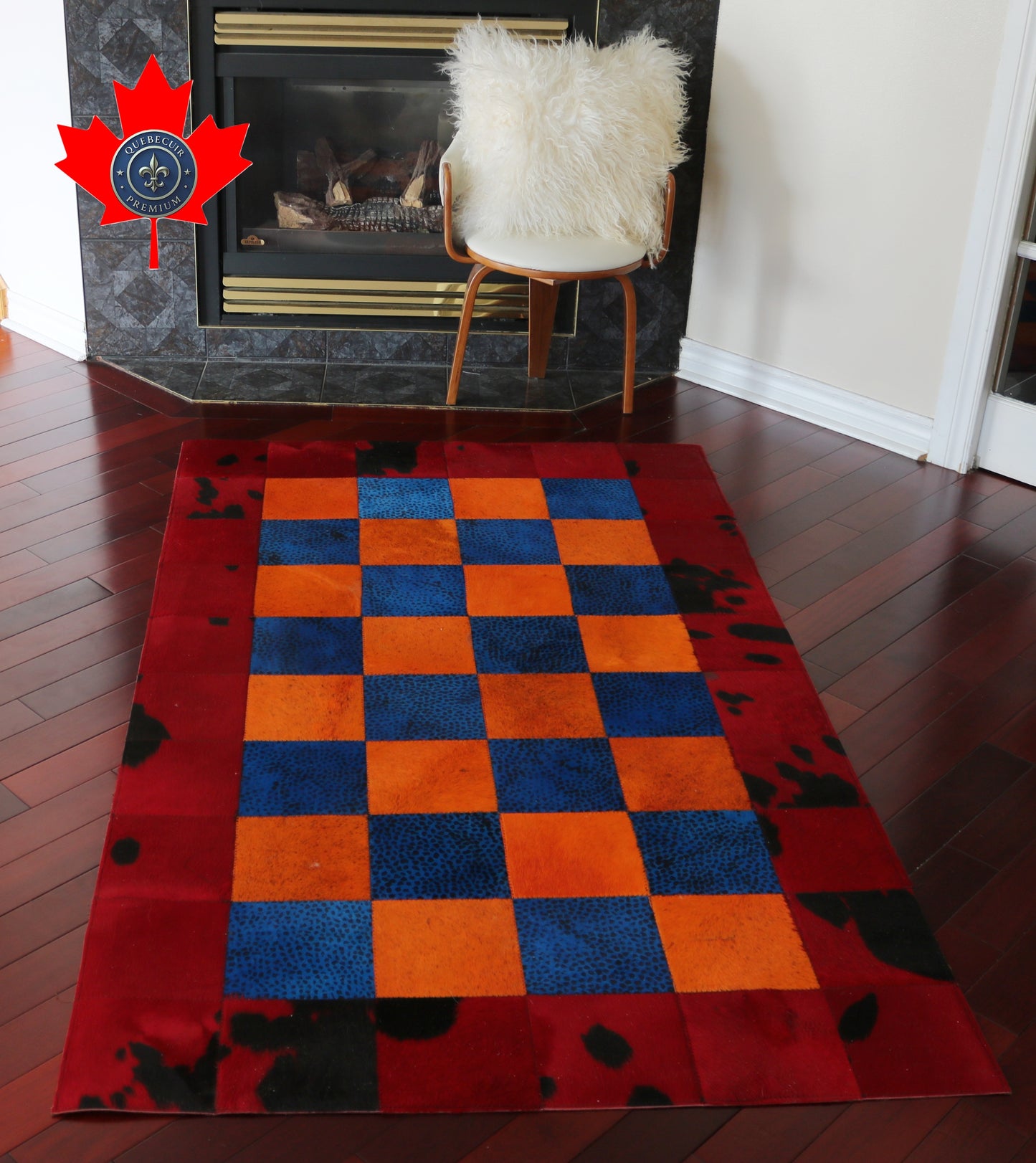 99396 Cowhide rug Patchwork   Collection Quebecuir Premium