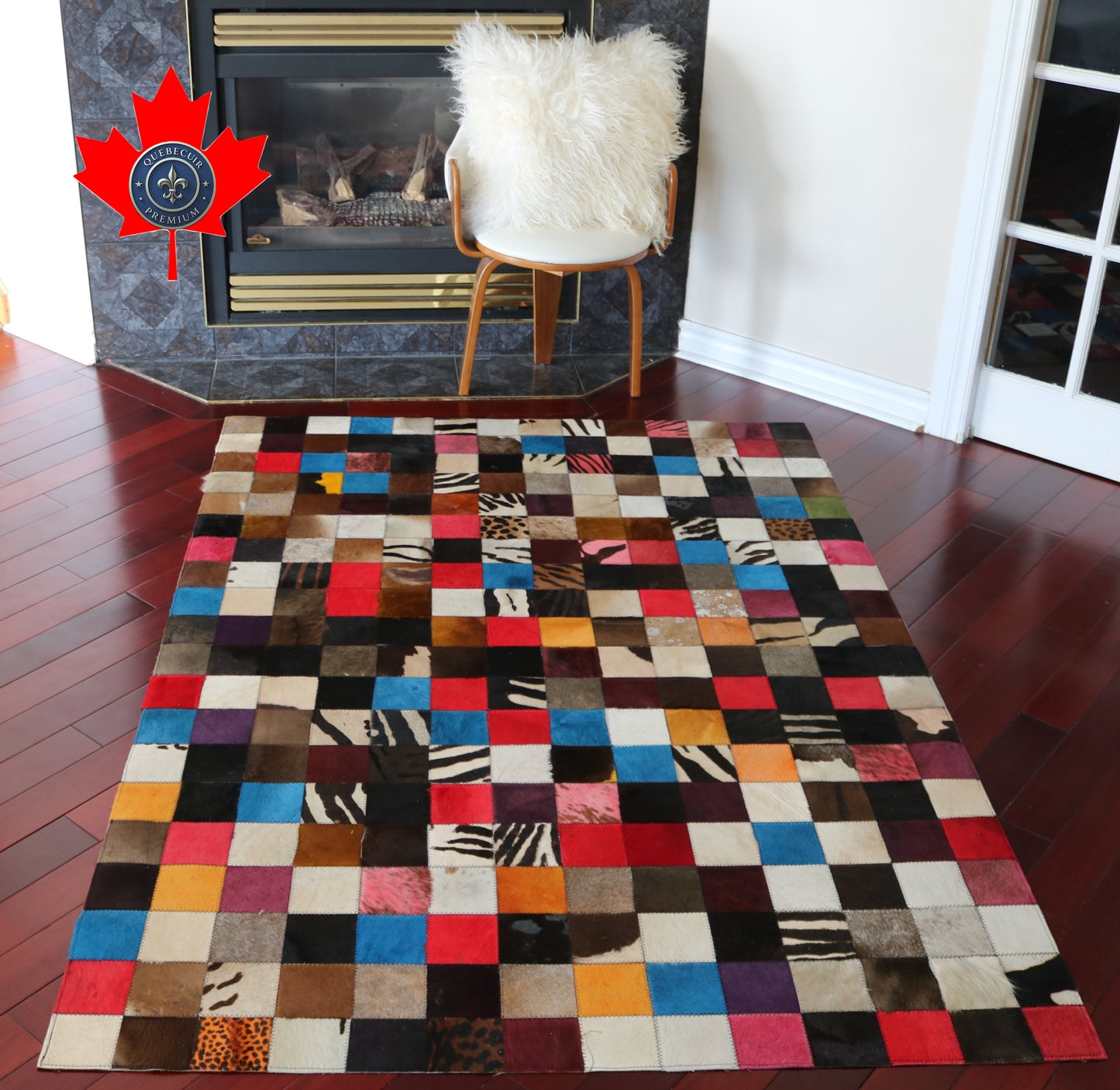 99397 Cowhide rug Patchwork   Collection Quebecuir Premium