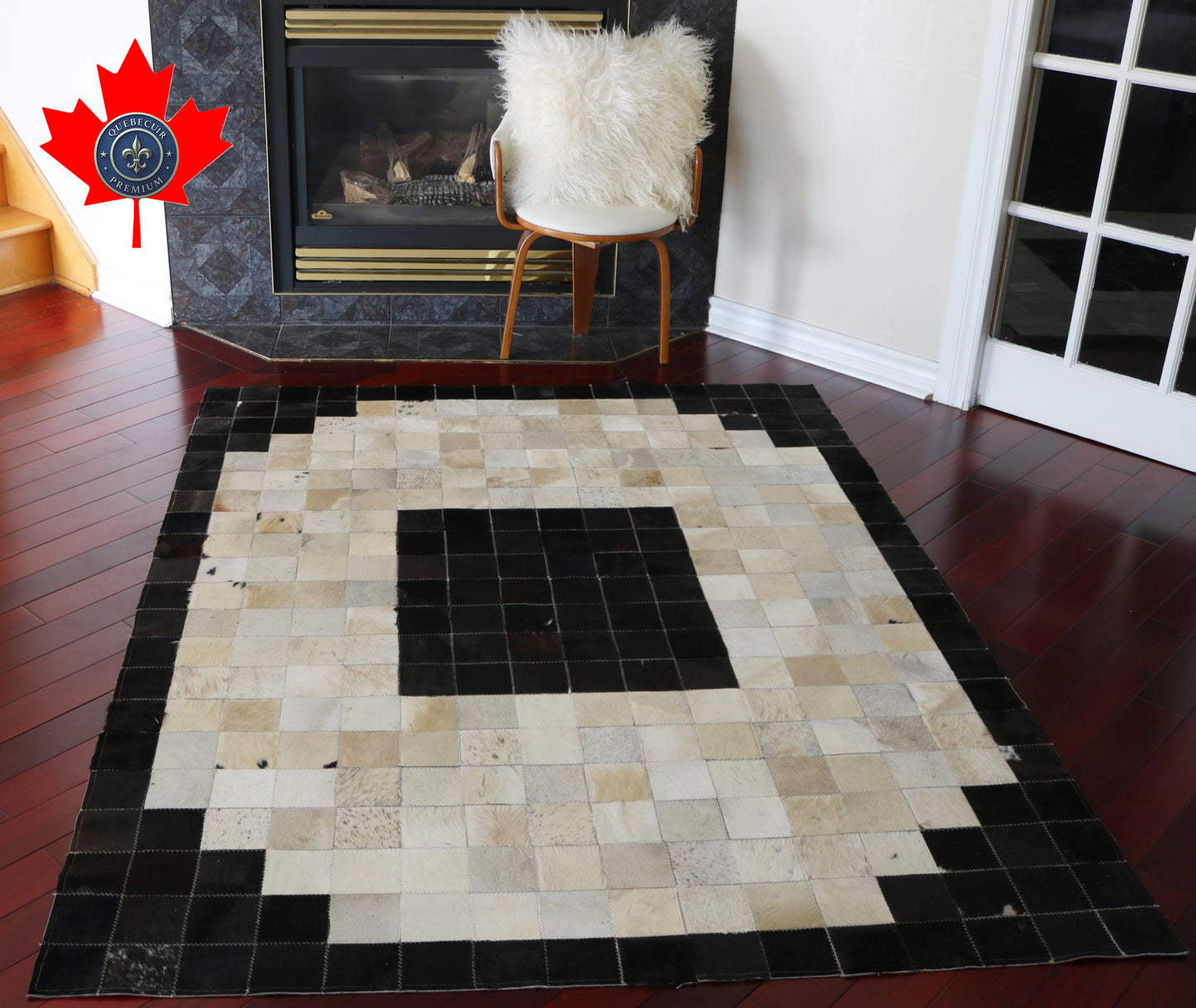 99398 Cowhide rug Patchwork   Collection Quebecuir Premium