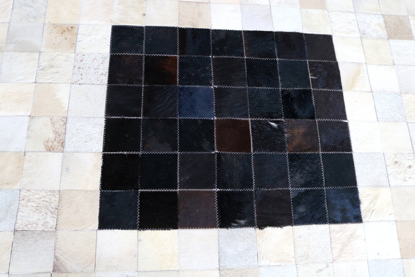 99398 Cowhide rug Patchwork   Collection Quebecuir Premium