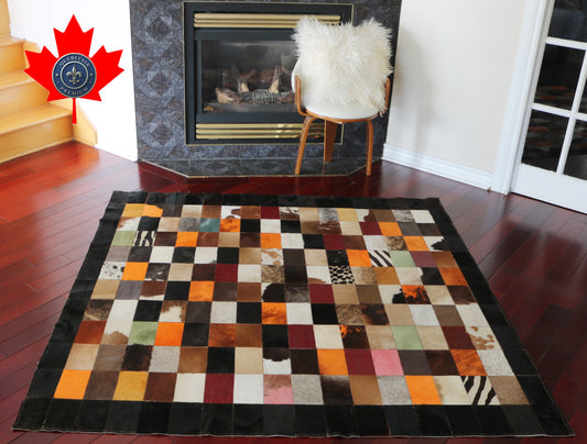 99399 Cowhide rug Patchwork   Collection Quebecuir Premium