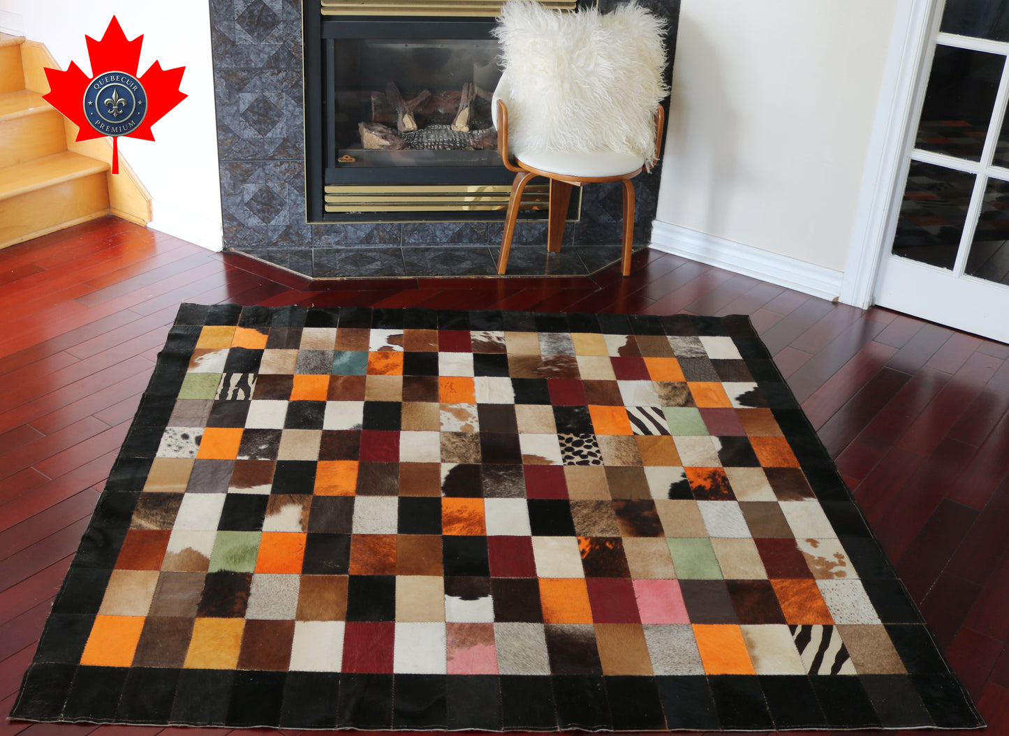 99399 Cowhide rug Patchwork   Collection Quebecuir Premium