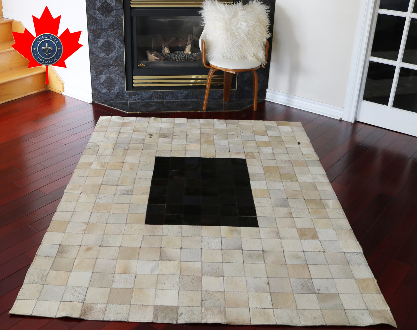 99400 Cowhide rug Patchwork Collection Quebecuir Premium