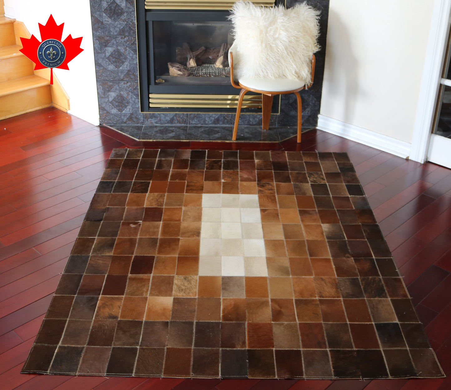 99402  Cowhide rug Patchwork Collection Quebecuir Premium
