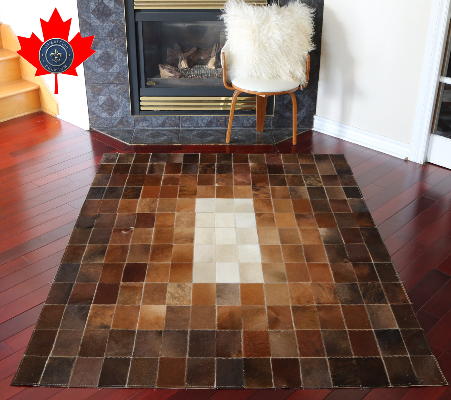99402  Cowhide rug Patchwork Collection Quebecuir Premium