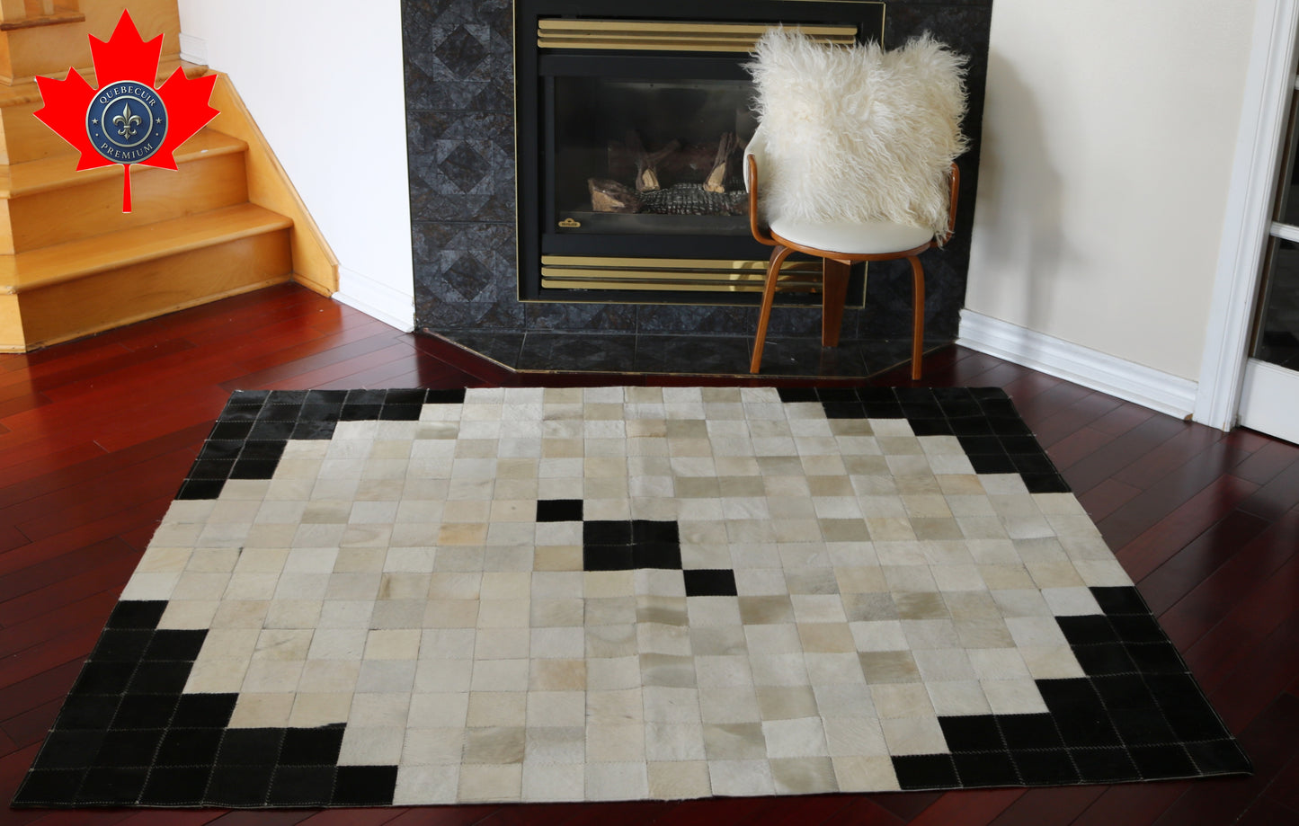 99403  Cowhide rug Patchwork Collection Quebecuir Premium