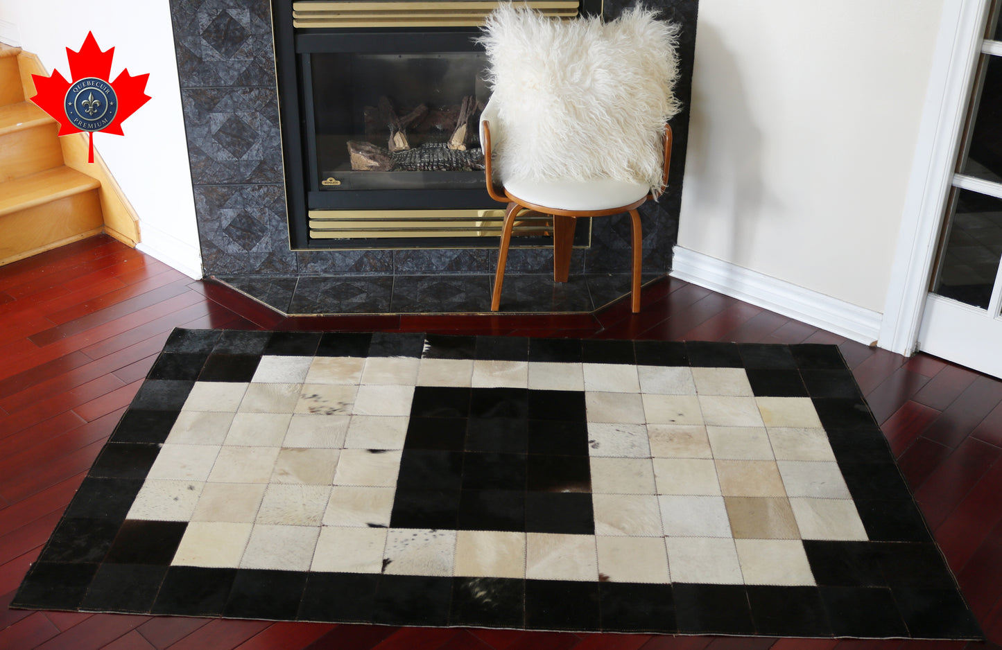 99404  Cowhide rug Patchwork Collection Quebecuir Premium