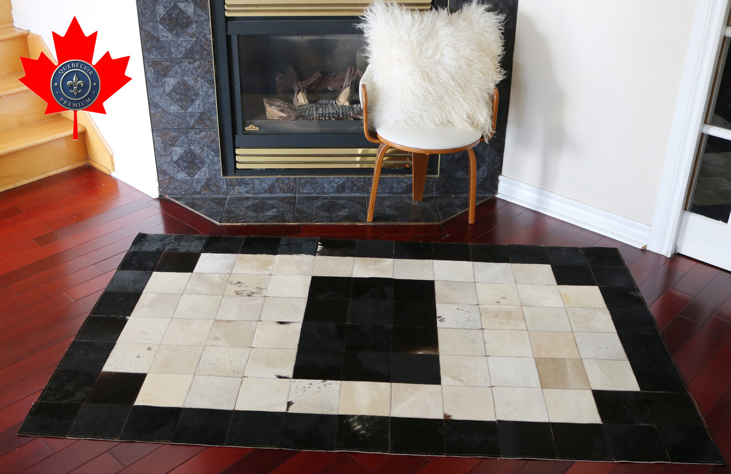 99404  Cowhide rug Patchwork Collection Quebecuir Premium