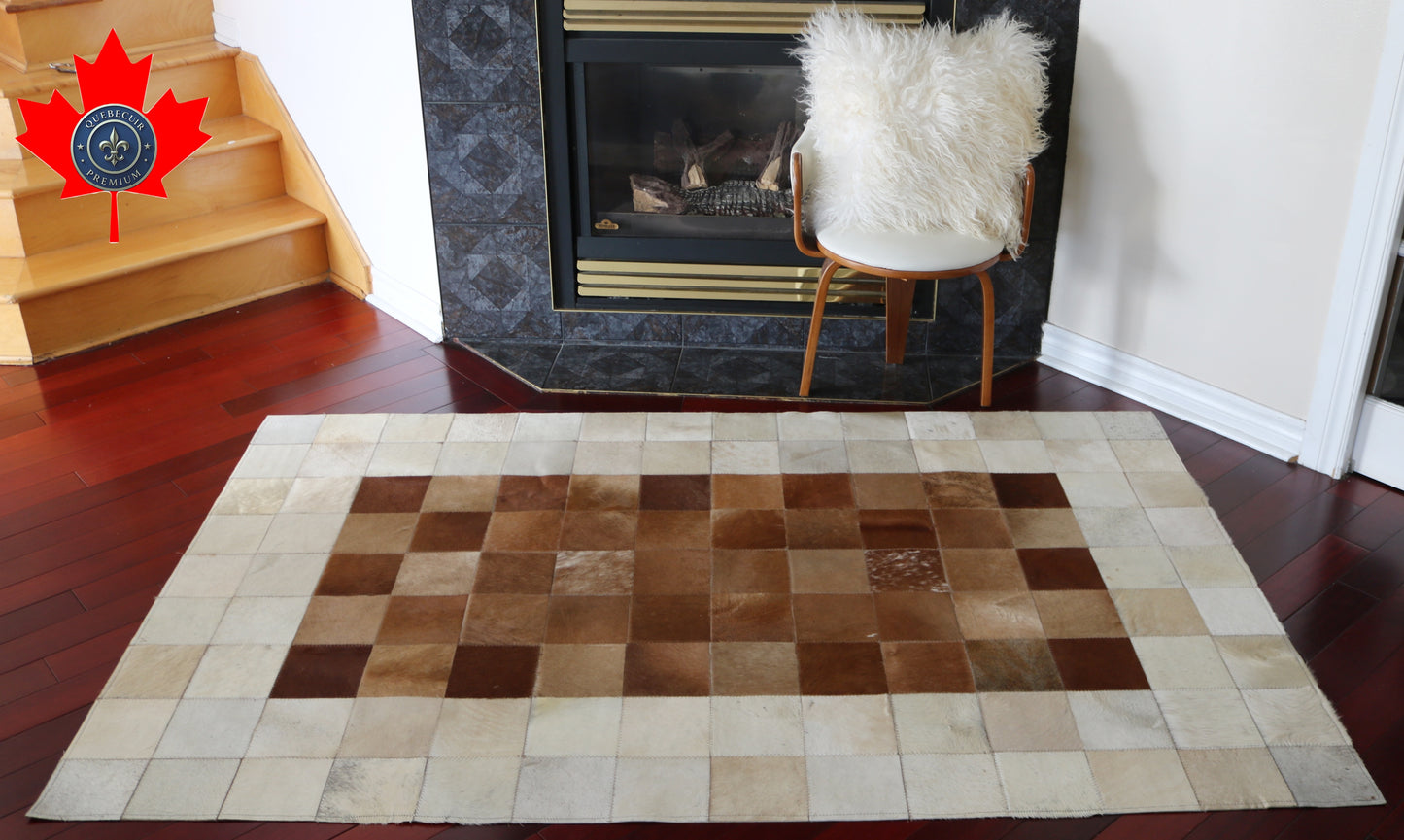 99406  Cowhide rug Patchwork Collection Quebecuir Premium