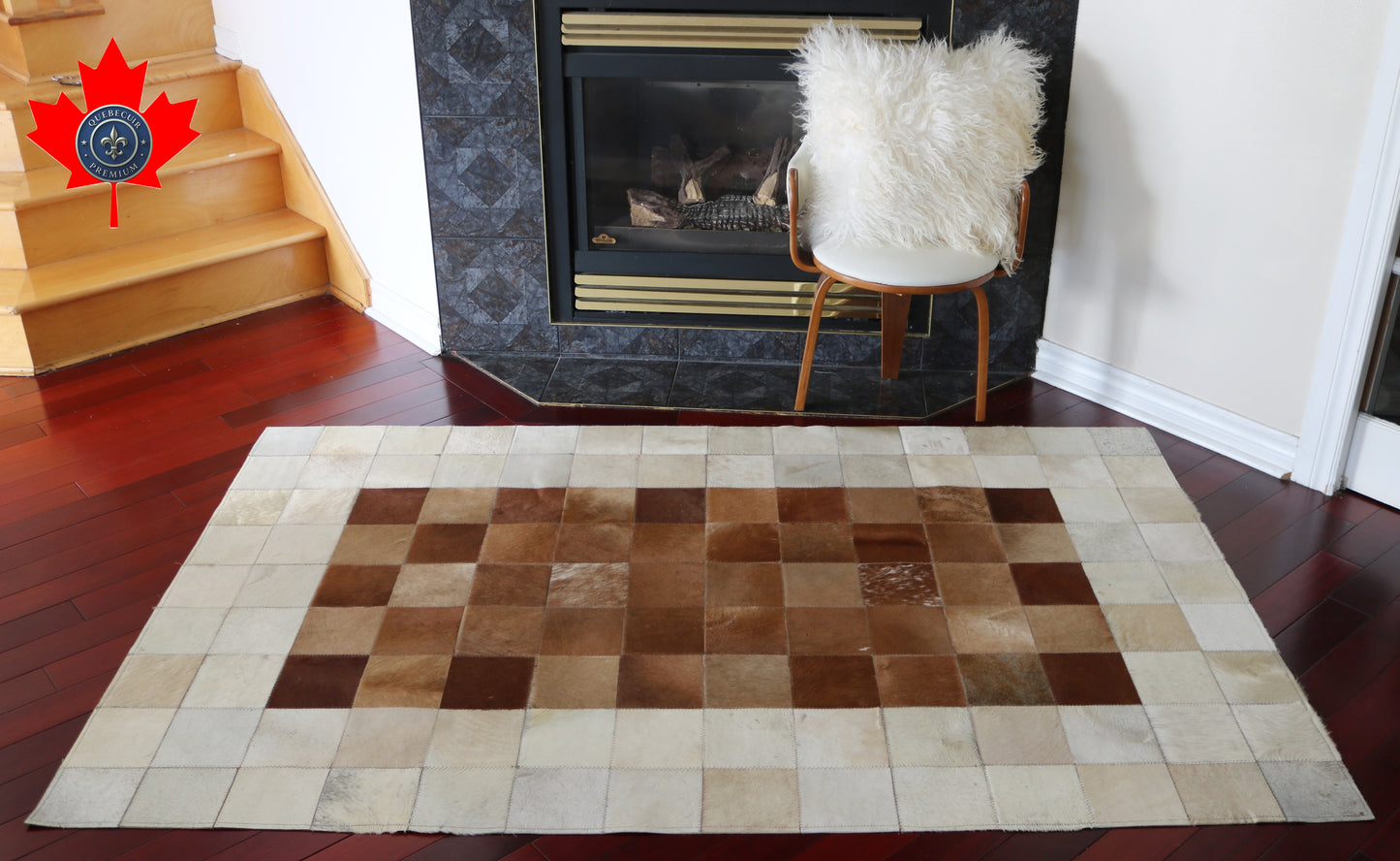 99406  Cowhide rug Patchwork Collection Quebecuir Premium