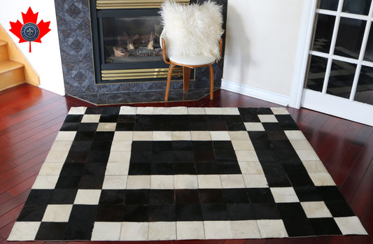 99407  Cowhide rug Patchwork Collection Quebecuir Premium