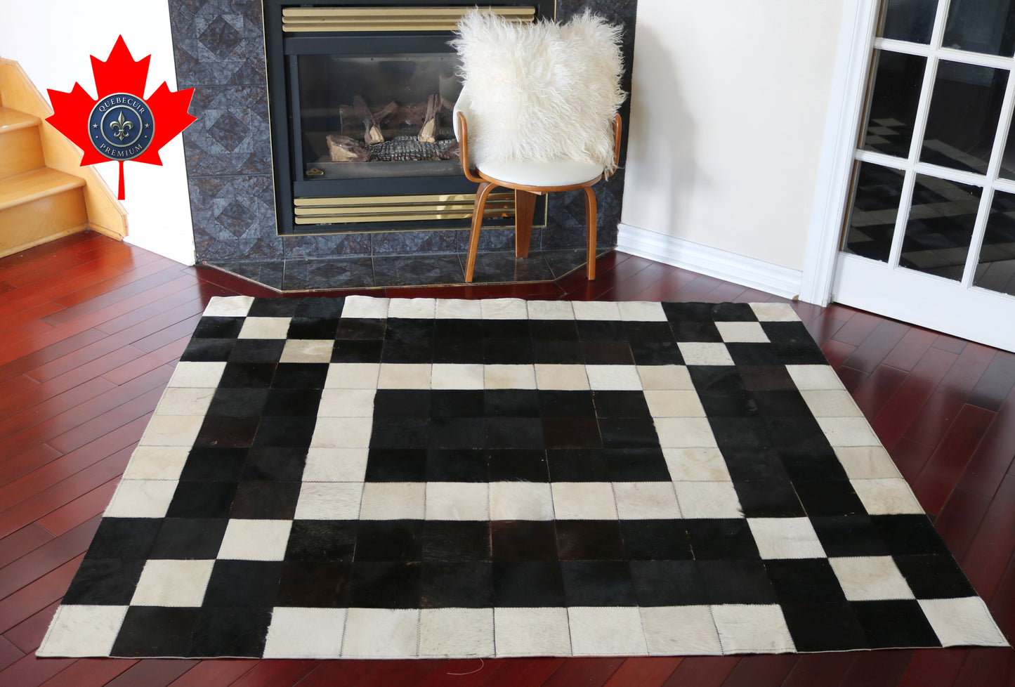 99407  Cowhide rug Patchwork Collection Quebecuir Premium