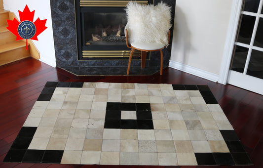 99408 Cowhide rug Patchwork Collection Quebecuir Premium
