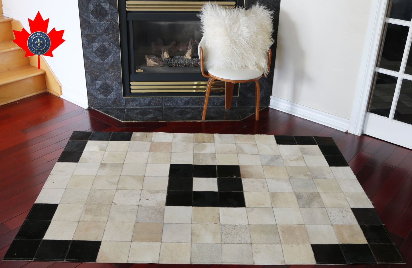 99408 Cowhide rug Patchwork Collection Quebecuir Premium